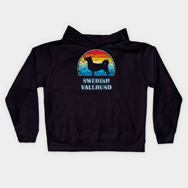 Swedish Vallhund Vintage Design Dog Kids Hoodie by millersye